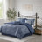 7 Piece Navy Seersucker Comforter For Queen - & Soft Texture-137797761