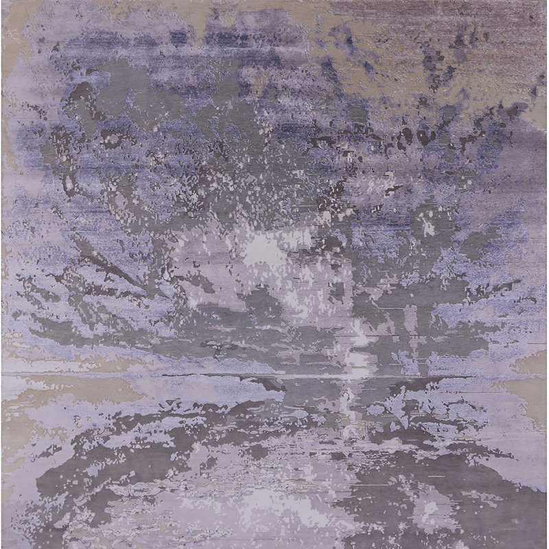 Abstract Indoor Rug, Square 6'