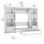 Lit escamotable Asay et 2 armoires de rangement avec tablettes coulissantes-55325697-55325696