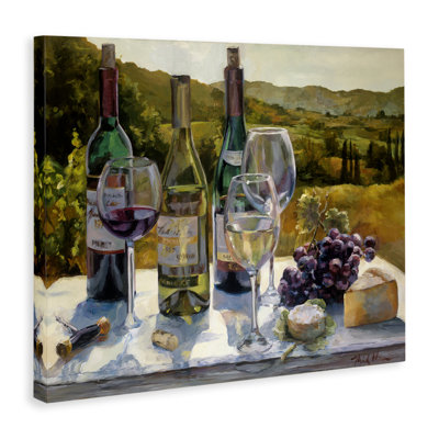 «Wine and Cheese Vineyard», art sur toile par Marilyn Hageman
