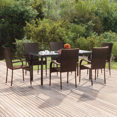 Dylanthomas Rectangular 6 - Person 63" Long Dining Set by Hokku Designs