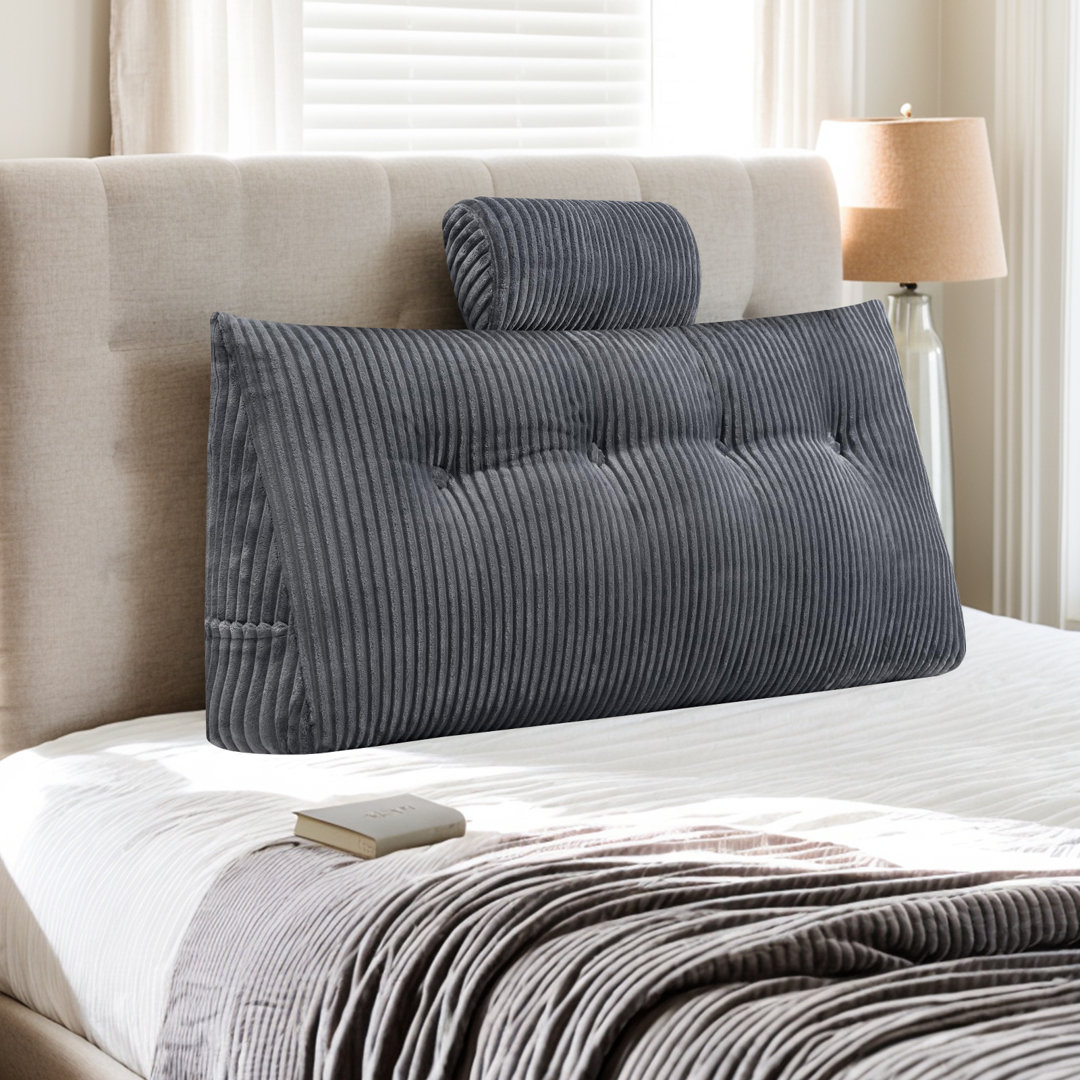 Magic Velvet Backrest Pillow,Headboard Wedge Pillow  ELEOPTION 