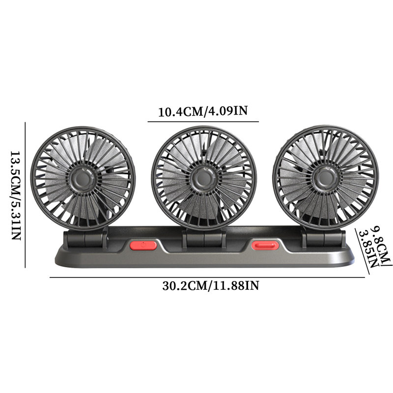 Ventilateur multifonctionnel USB à trois têtes kbndieu, A