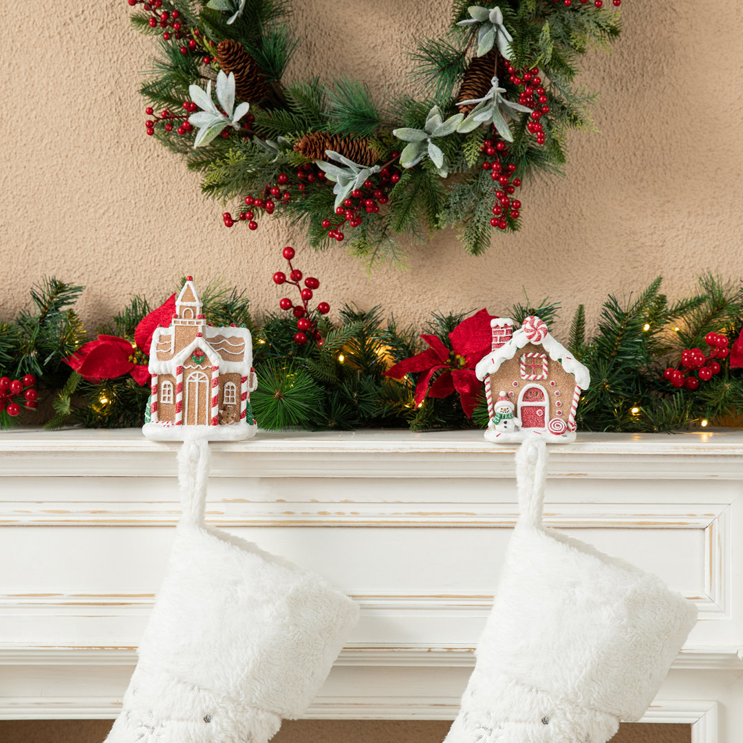 Set Of 2 Gingerbread House Stocking Holders The Holiday Aisle®