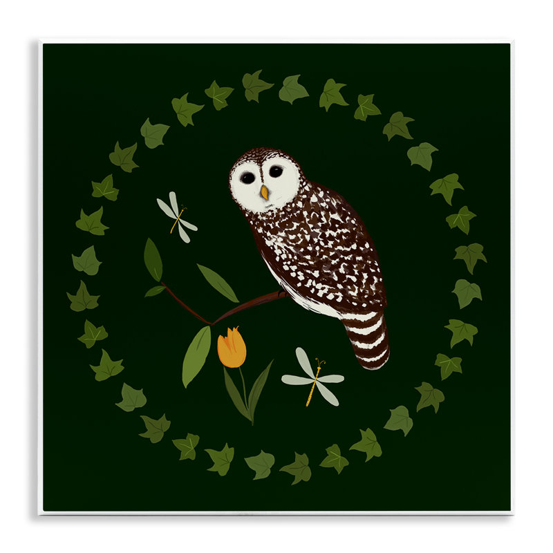  Art mural hibou et tulipe par Michelle Ingari Designs