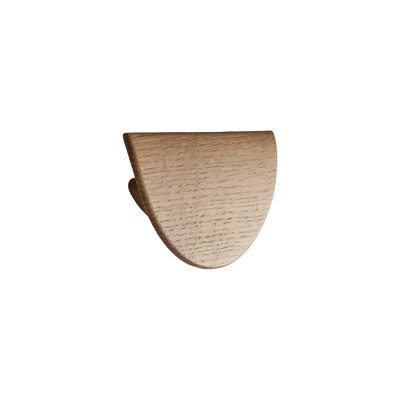 Small Semi-Circle "Horizon" Lacquered Oak Wood Drawer Pulls