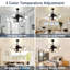 Ventilateur de plafond avec ensemble d'éclairage Karolos-2079817379
