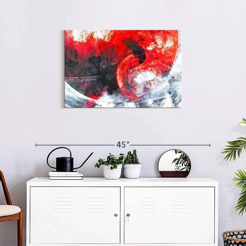 Avery Red Whirlpool Abstract, 20" H x 30" W