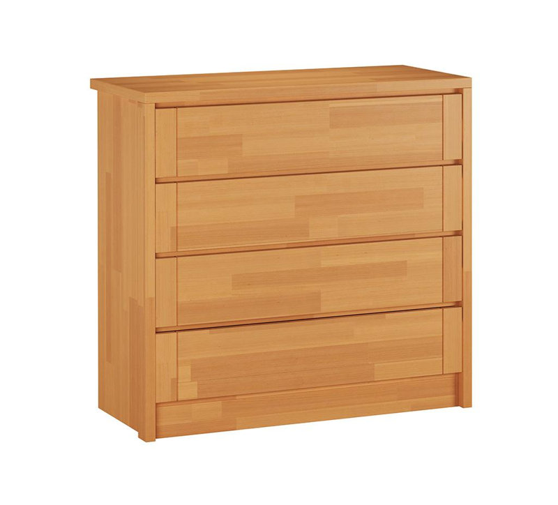 Filley Solid Wood 104.6cm W 4 - Drawer Chest of Drawers, Natural
