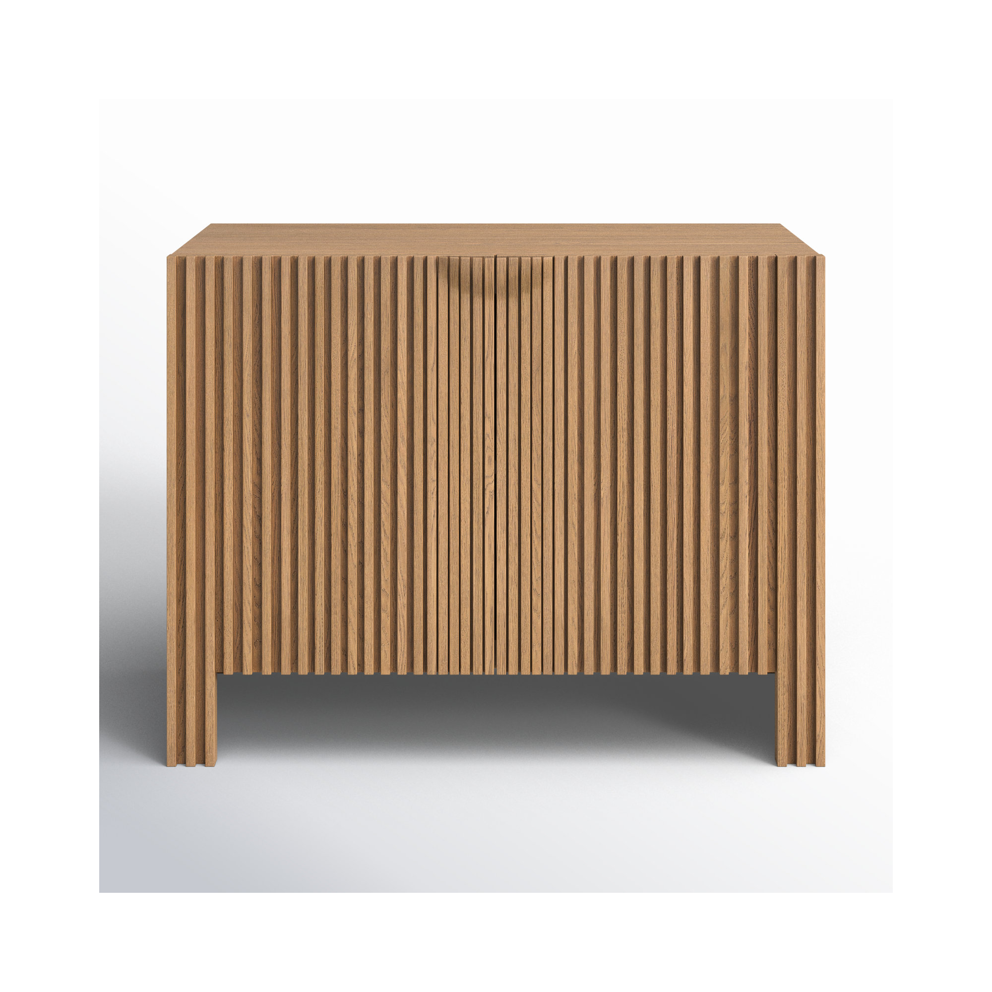 Fallon 41" Wide Oak Wood Sideboard, Natural, 32" H x 41" W x 18" D