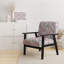 Fauteuil d'appoint rembourré à motif rose et blanc avec fleurs tropicales