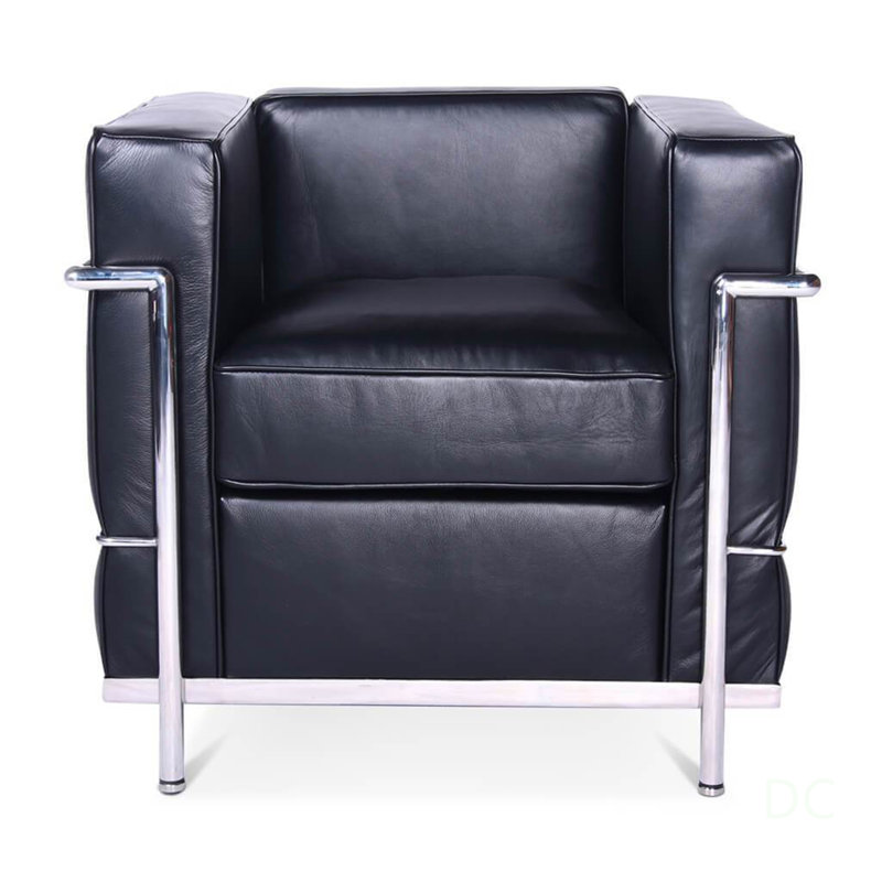 Fauteuil luxueux en cuir pleine fleur avec mousse haute élasticité et coussins amovibles, idéal pour les espaces de vie modernes et élégants.