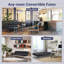 Canapé-lit moderne convertible en similicuir futon de 68,8 po Apolonia-922443515