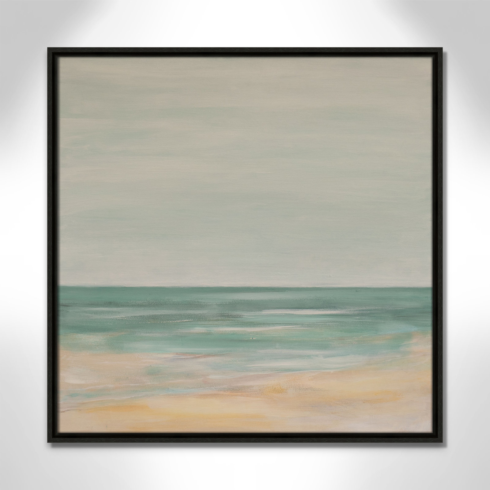 Horizon Print by S.H. Khan, 25.5" H x 25.5" W, Espresso