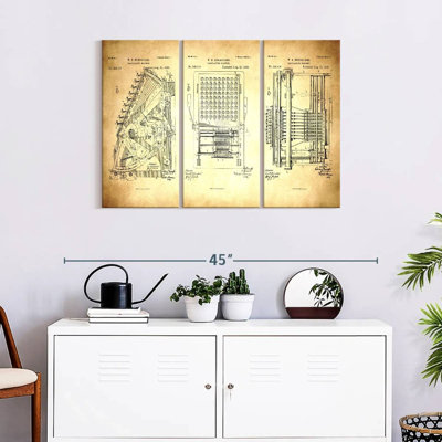 «Calculating Machine 1888 Brevet», reproduction sur toile