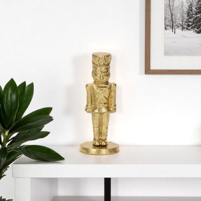 Figurine casse-noisette 7 "en fonte dorée 7"