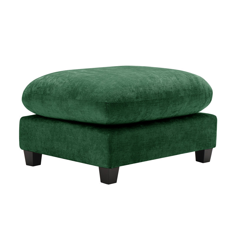 Repose-pieds en chenille pour le salon, Vert