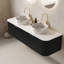 Meuble-lavabo mural flottant avec lavabos, armoire de rangement, tiroirs et lavabos en céramique, idéal pour l'organisation et le style de la salle de bain-1052657450-1052657449