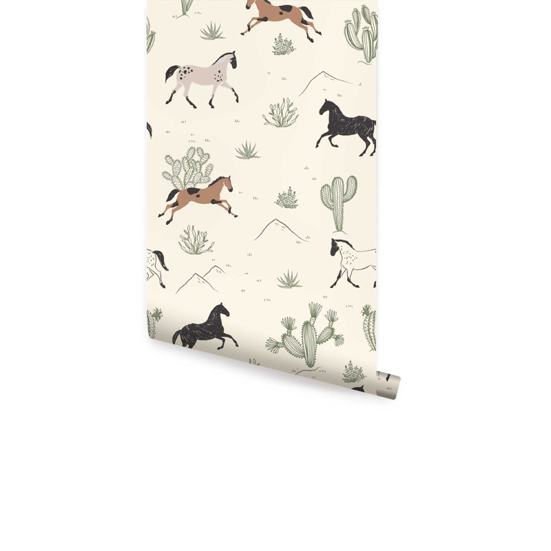 Howdy Horses Peel And Stick Wallpaper