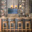 Lustre industriel rustique à 3 ou 6 lumières avec abat-jour naturel en albâtre, poutre en faux bois et cadre en fer en forme de U, hauteur réglable de 19 à 98 po pour îlot de cuisine - Répertorié ETL-298987381-298987376-298987383