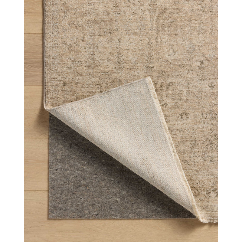 Magnolia Home by Joanna Gaines x Loloi Junie Oatmeal / Smoke Area Rug, Rectangle 9'6" x 13'