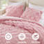 Ensembles de literie pour très grand lit 3 pièces à motif floral texturé, édredon en microfibre avec un design moelleux pour un confort toutes saisons