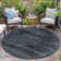 Machine Washable Indoor/Outdoor Xhevrie Charcoal Rug