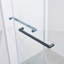 Porte de douche coulissante double sans cadre de 56 à 60 po x H 75 po, en acier inoxydable 304, en verre trempé clair de 5/16 po (8 mm) d'épaisseur.-111691997
