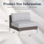 Wicker Outdoor Armless Lounge Chair-54095283