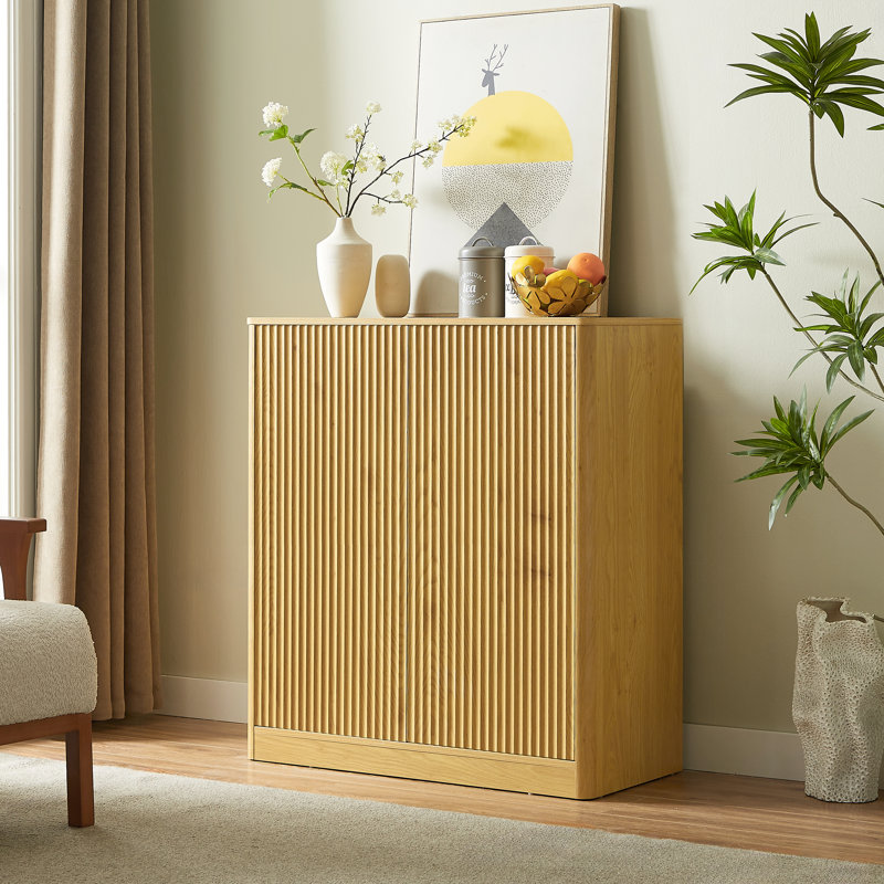 Buffet 34,3 po Modern Wavy, Naturel