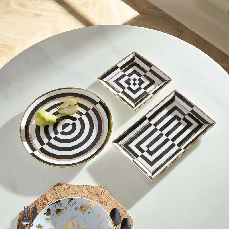 Op Art Ceramic / Porcelain Tray