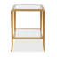  Table d'appoint Gold Leaf - table de bout en fer H 24 po