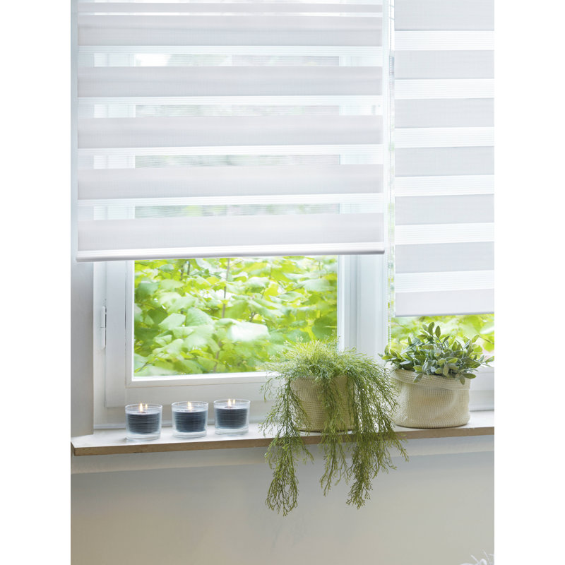 Semi Sheer Roll-Up Blind, White, 160 cm L x 100 cm W