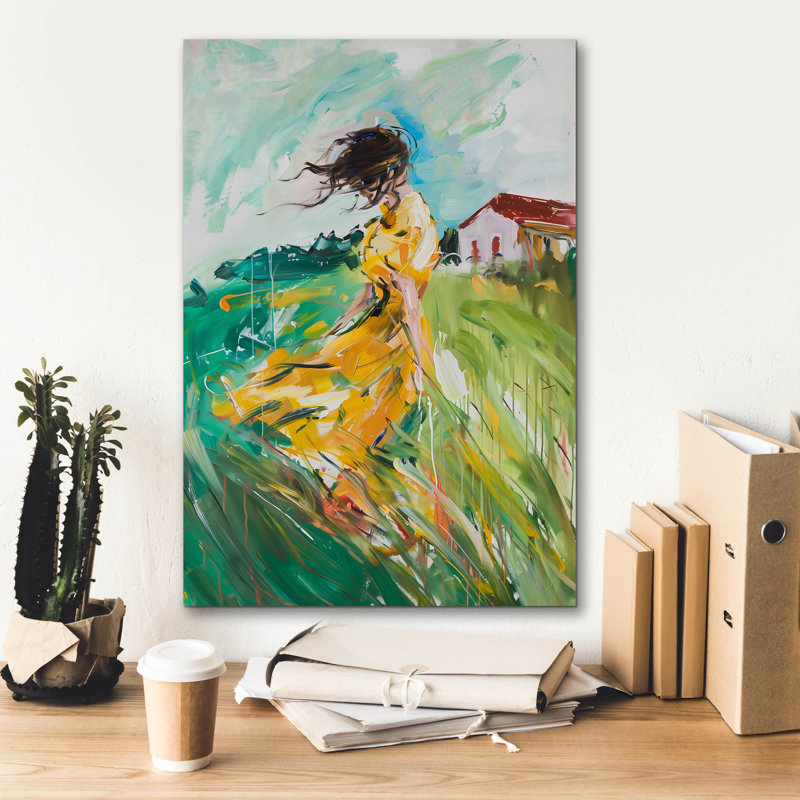 «Stormy Fields» par Andreas Magnusson, art mural sur toile, H 26 po x l 18 po x P 0,75 po