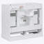 Base de meuble-lavabo blanc pur 36 pouces, six tiroirs avec tablettes réglables, imperméable et durable