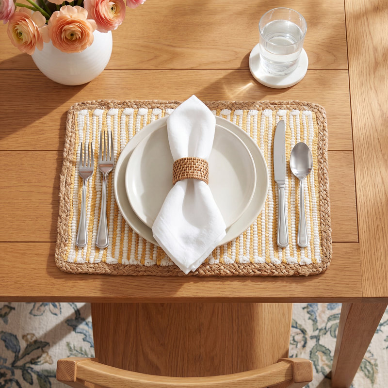 Murphey Cotton Striped Rectangle Placemat