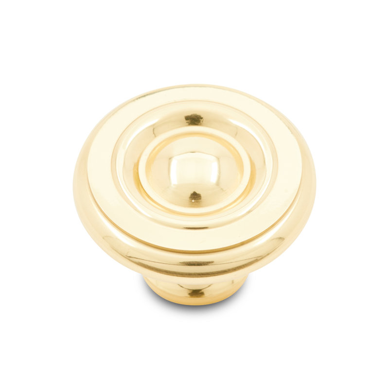 Poignée champignon géorgienne unie CK Series, Laiton poli, Diamètre du bouton 1,5 po