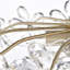 Rosa 6-light 17.7" Brushed Silver-ish Champagne Flower Crystal Flush Mount