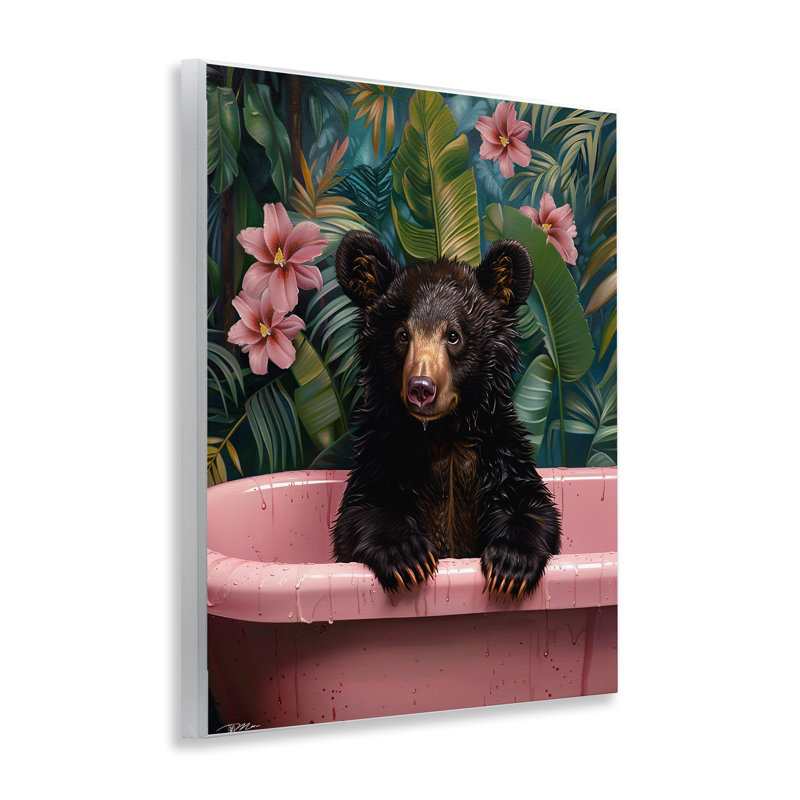 Plaque murale brun avec ours brun, design par Momart