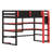 Multifunctional Loft Bed with Integrated Workstation, Side Organization Rack, Extensive Shelving, and Customizable RGB Lighting-189461108