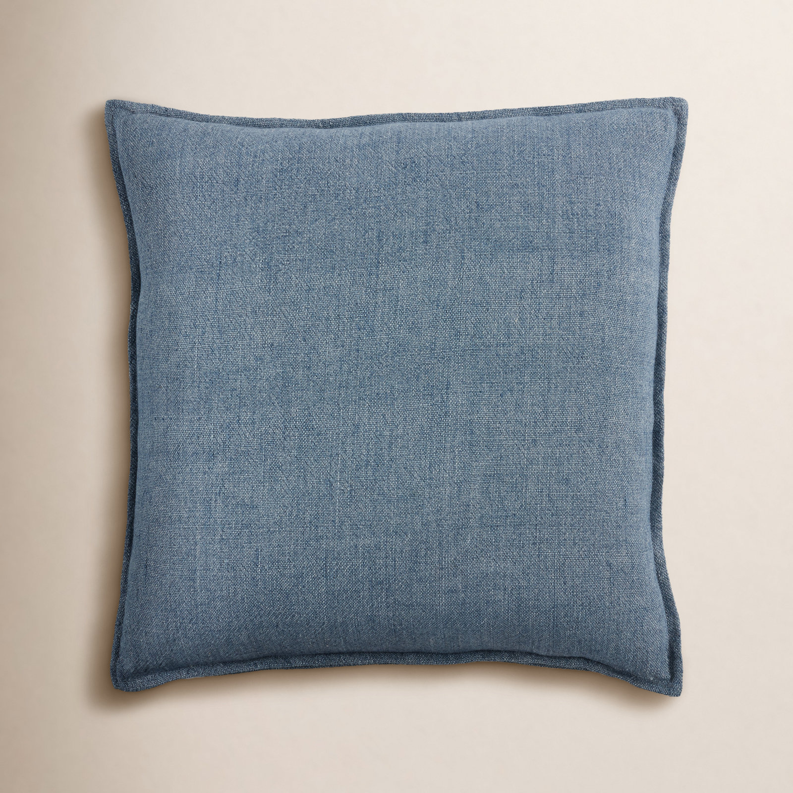 Burbank Linen Pillow Cover, Blue, 20" x 20", Pillow Cover Only - No Insert