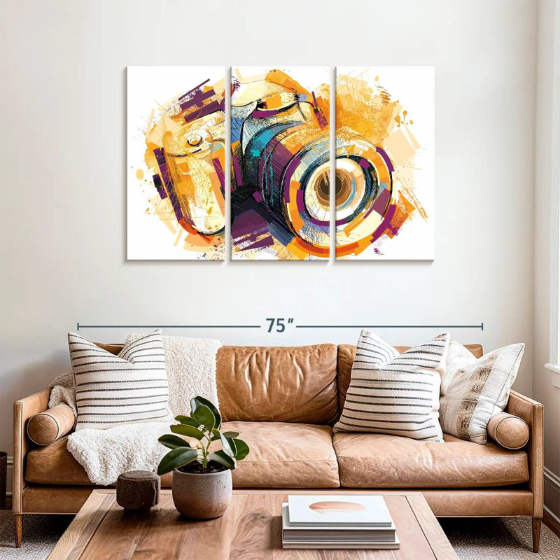 Senne Abstract Camera, 28" H x 45" W