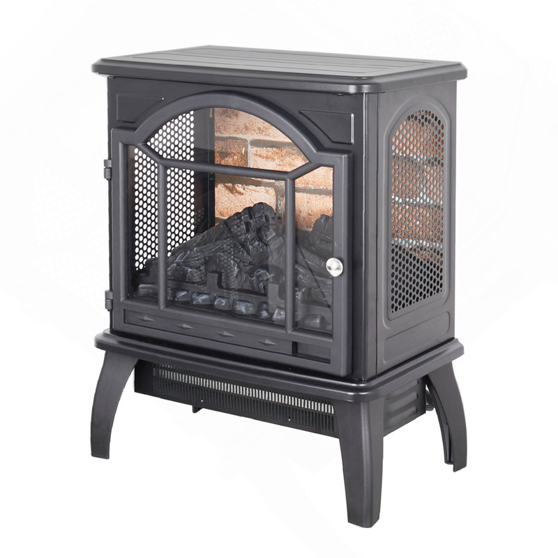 18" 3D Flame Electric Infrared Quartz Fireplace Stove With Remote Control