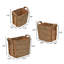 Paniers de rangement rectangulaires en jacinthe tissée à la main Burson Farmhouse Classic (ensemble de 3)-230527002
