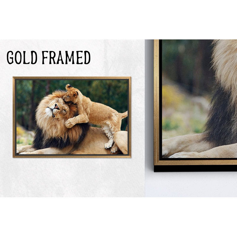 Reproduction d'une œuvre d'art sur toile de lion imprimée, décor animal sauvage pour ferme, 1p, 23,7 po H x 31,6 po l