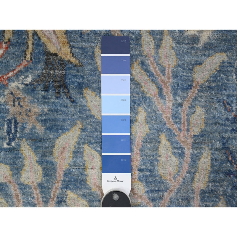 Suniga One-of-a-Kind 6' X 11'10" New Age Runner Wool Area Rug Blue