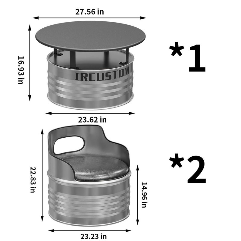 Ensemble repas rond 27,56 po Levora, 3
