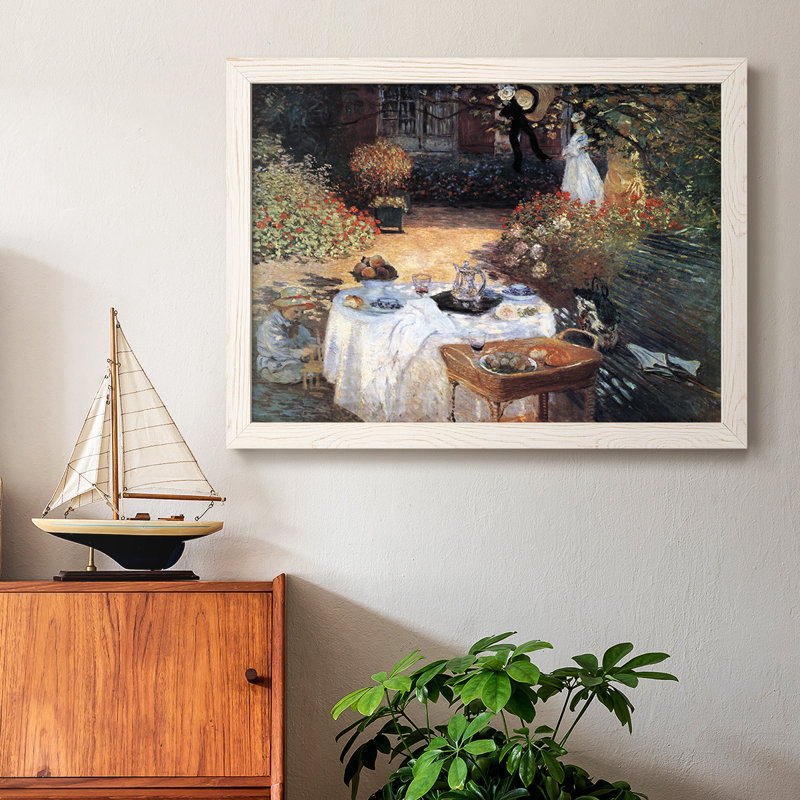 "The lunch # 2" par Monet, reproduction d'art sur toile, Blanc, H 18 po x l 26 po x P 1,5 po