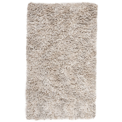 Tapis beige / ivoire fait à la main Plumlee