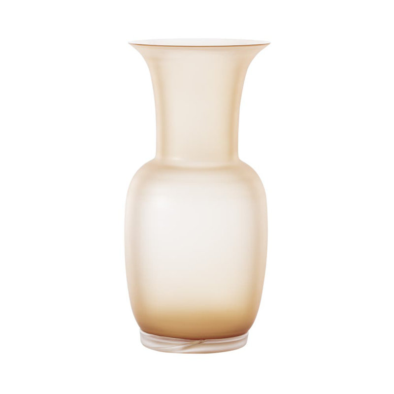 Venini Opalino Vase, 16.54" H x 7.87" W x 7.87" D, Apple Green